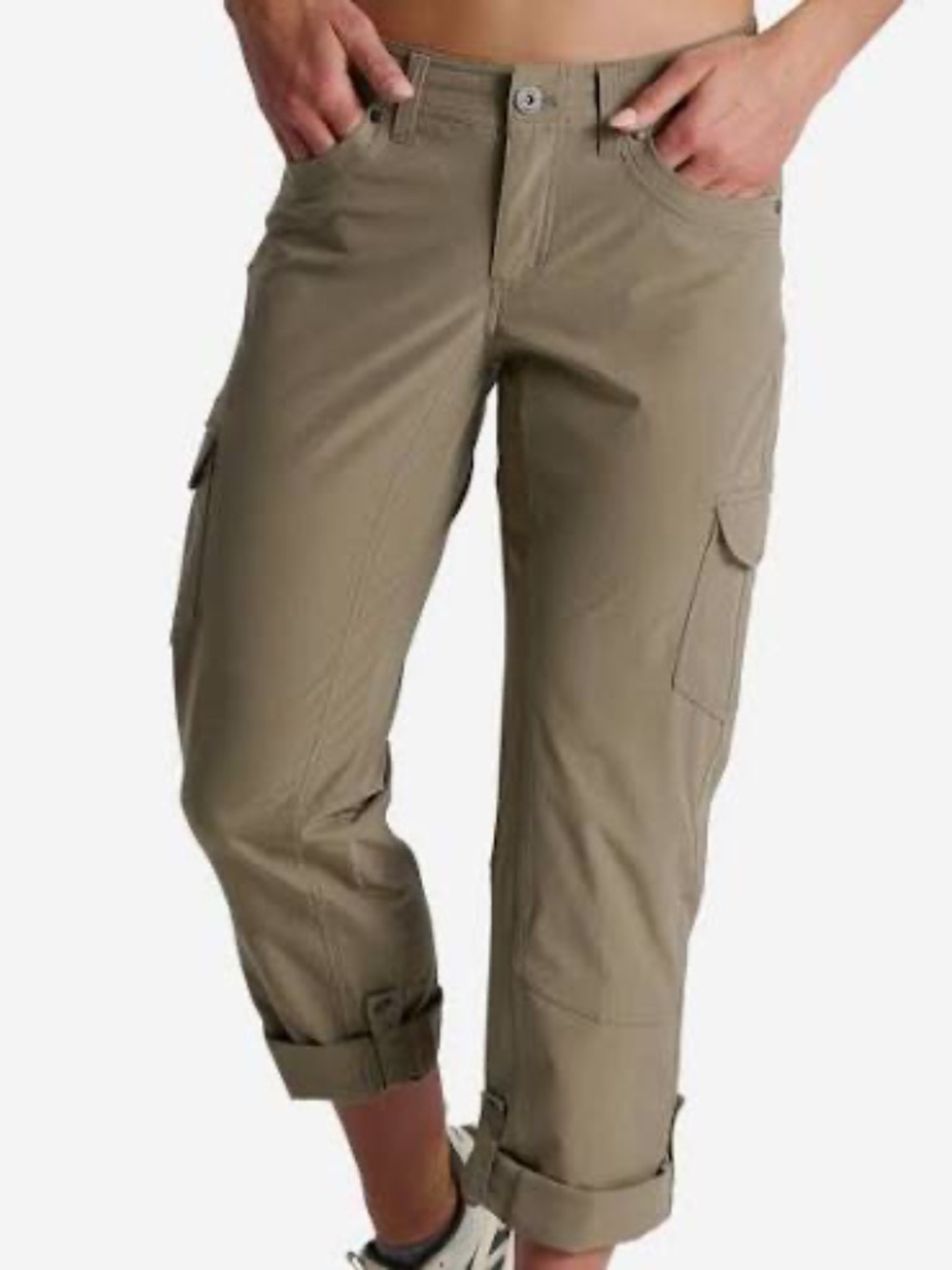 Kuhl Women's Khaki Free Flex Roll Up Pants - EUC! - Size 6